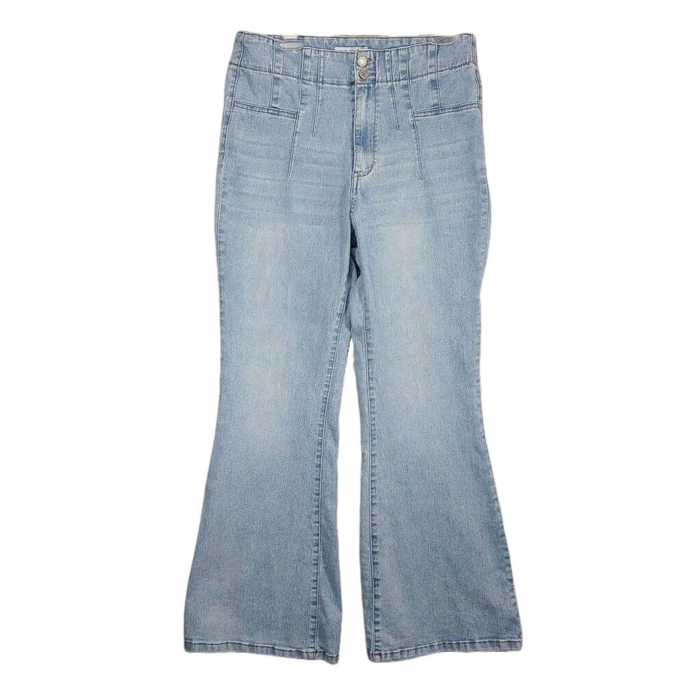 VANILLA STAR High Waist Flareโ Bootcut Leg Jeans, Sz 13 32x32 Light Wash Boho